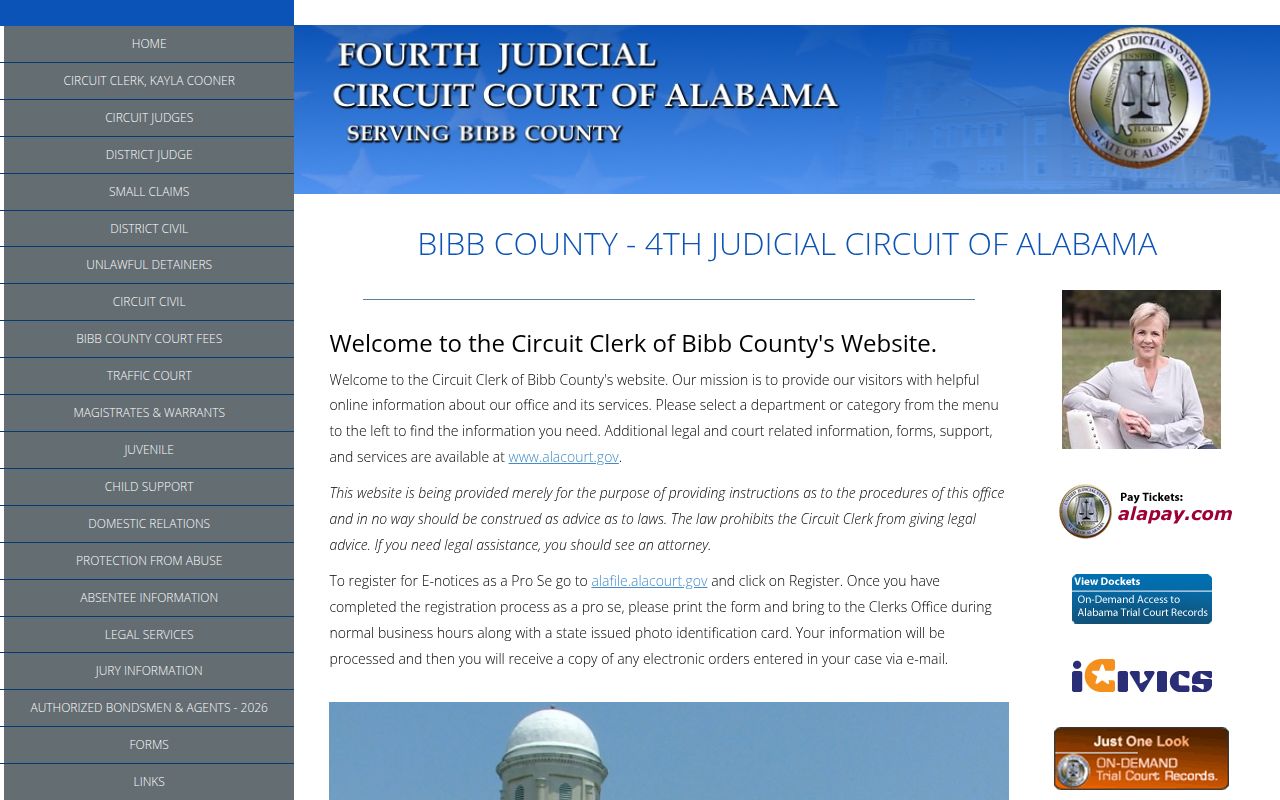 Bibb County Alacourt portal for DUI record searches